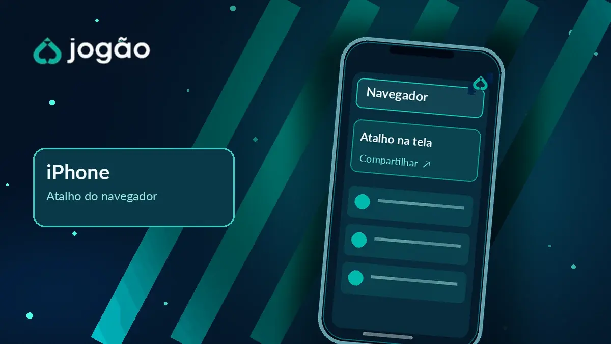 Atalho de navegador móvel representado em iPhone